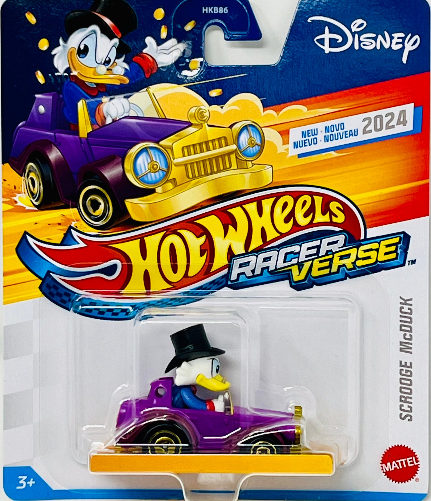 Hot Wheels Racer Verse SCROOGE MCDUCK Car Disney Mattel