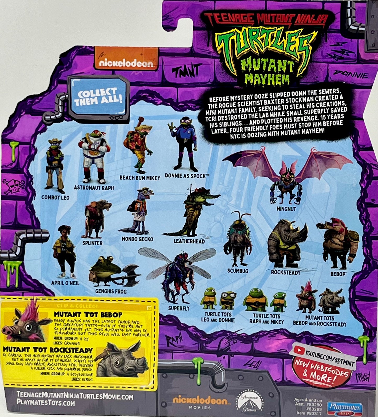 Teenage Mutant Turtles BEBOP & ROCKSTEADY Mutant Tots Mayhem