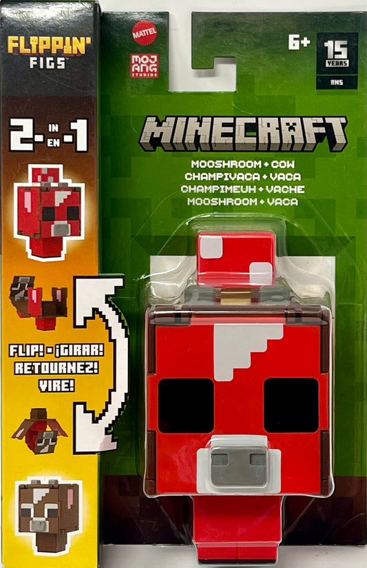 Minecraft Flippin' Figs Mooshroom & Cow 2 in 1