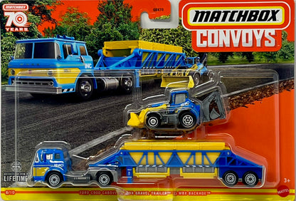 Matchbox Convoys: Ford C900 Cabover & Gravel Trailer with Backhoe