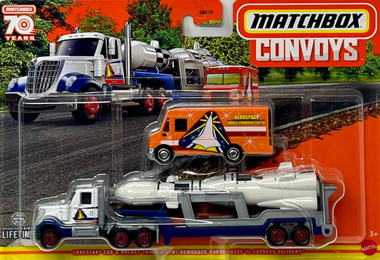 Matchbox Convoys Vehicle - Lonestar Cab & Rocket Trailer w/ Express Delivery Van