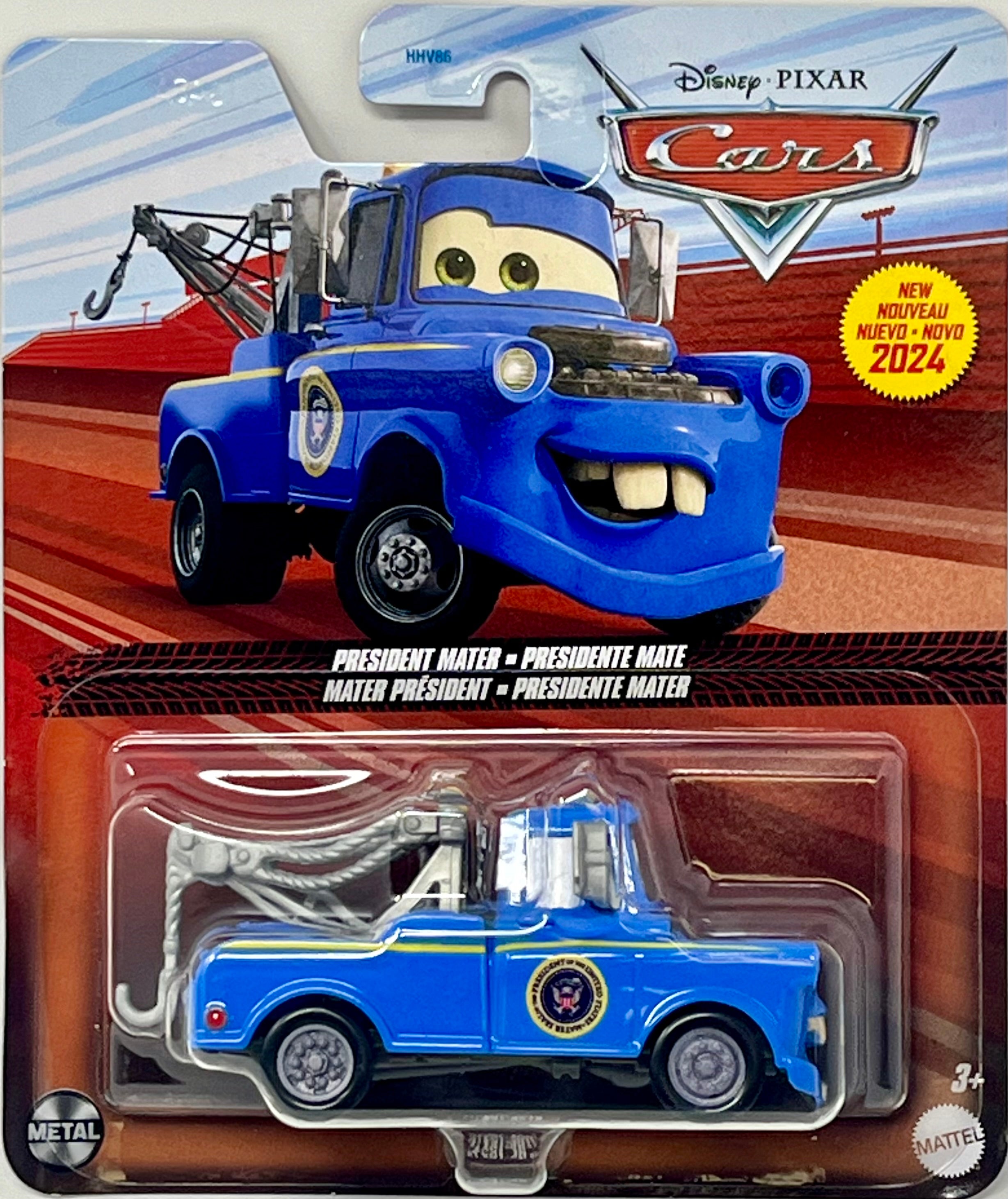 Disney Pixar Cars President Mater Blue Tow Truck Toy Wrangler