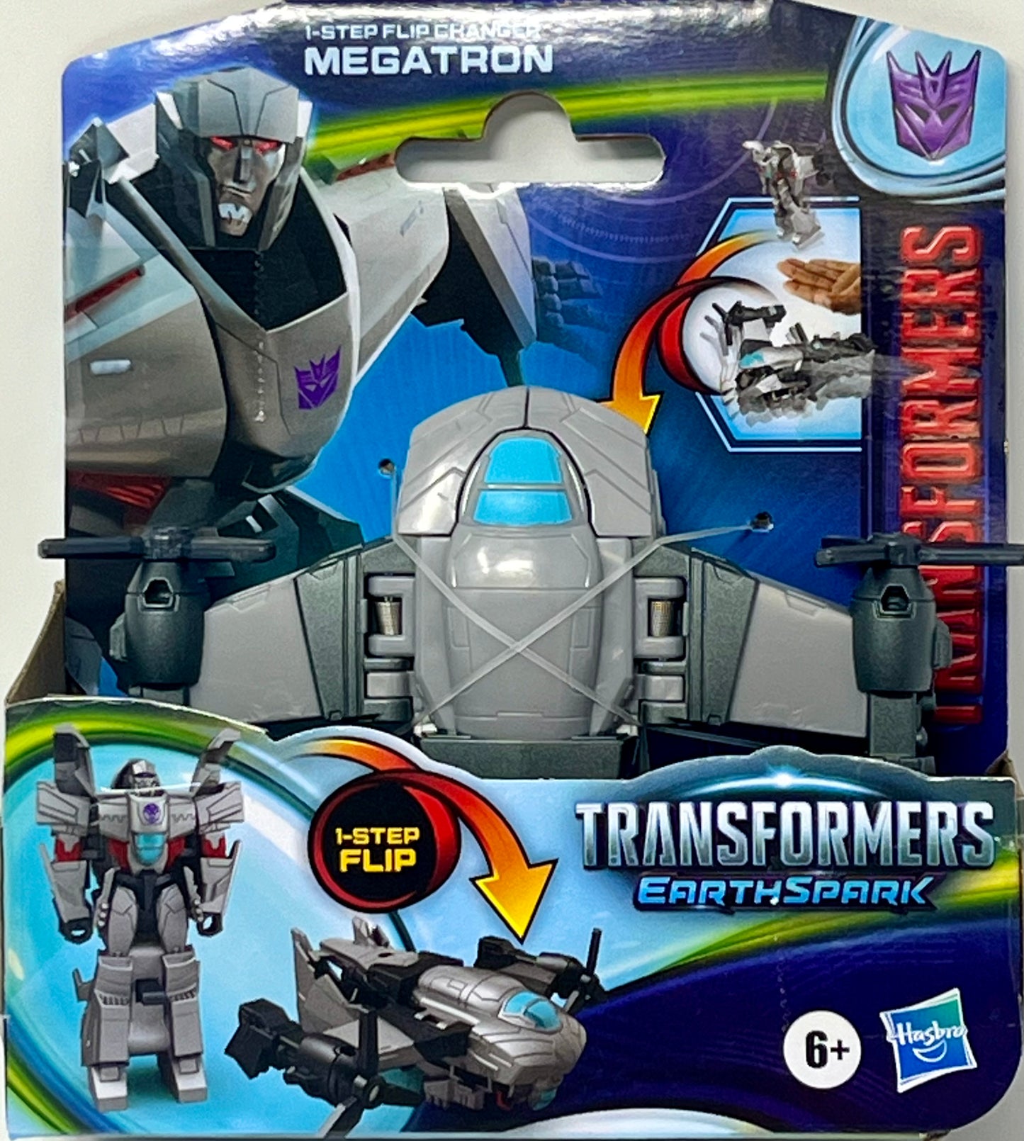 Transformers EarthSpark 1-Step Flip Changer Megatron Action Figure