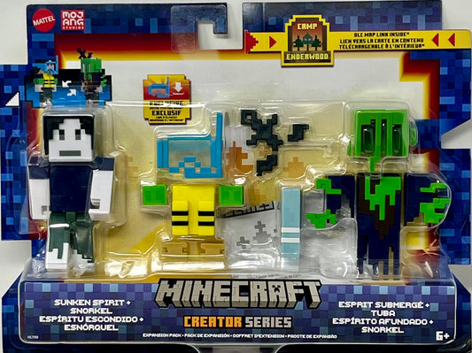 Minecraft Creator Series Sunken Spirit Snorkel Figure Set Mattel