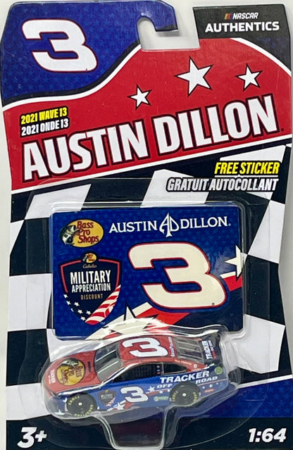 NASCAR Authentics Austin Dillon #3 Bass Pro Shops Salutes 1:64 2021 Wave 13