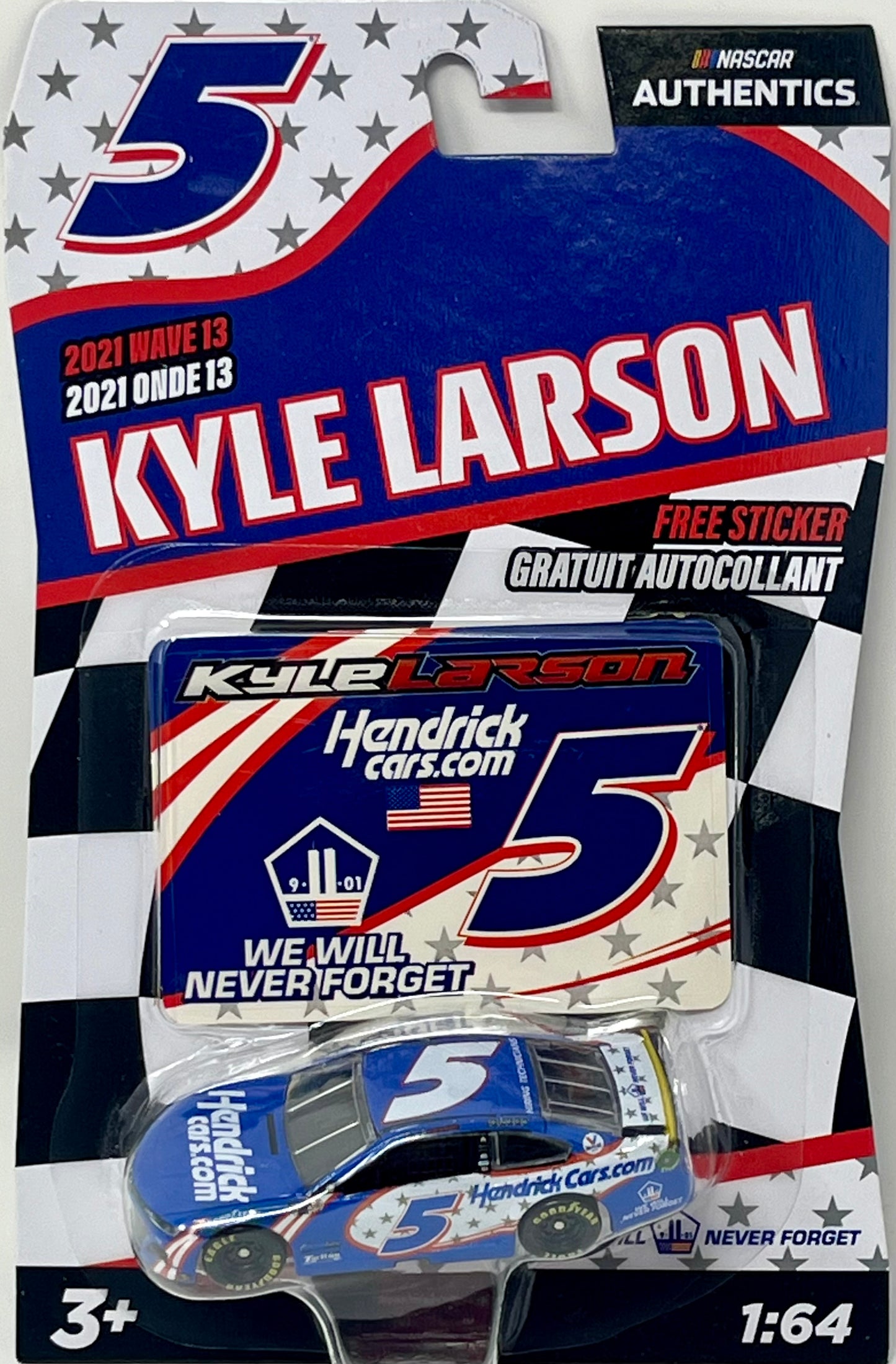 NASCAR Authentics Kyle Larson #5 9/11 Richmond 1:64 2021 Wave 13 Diecast