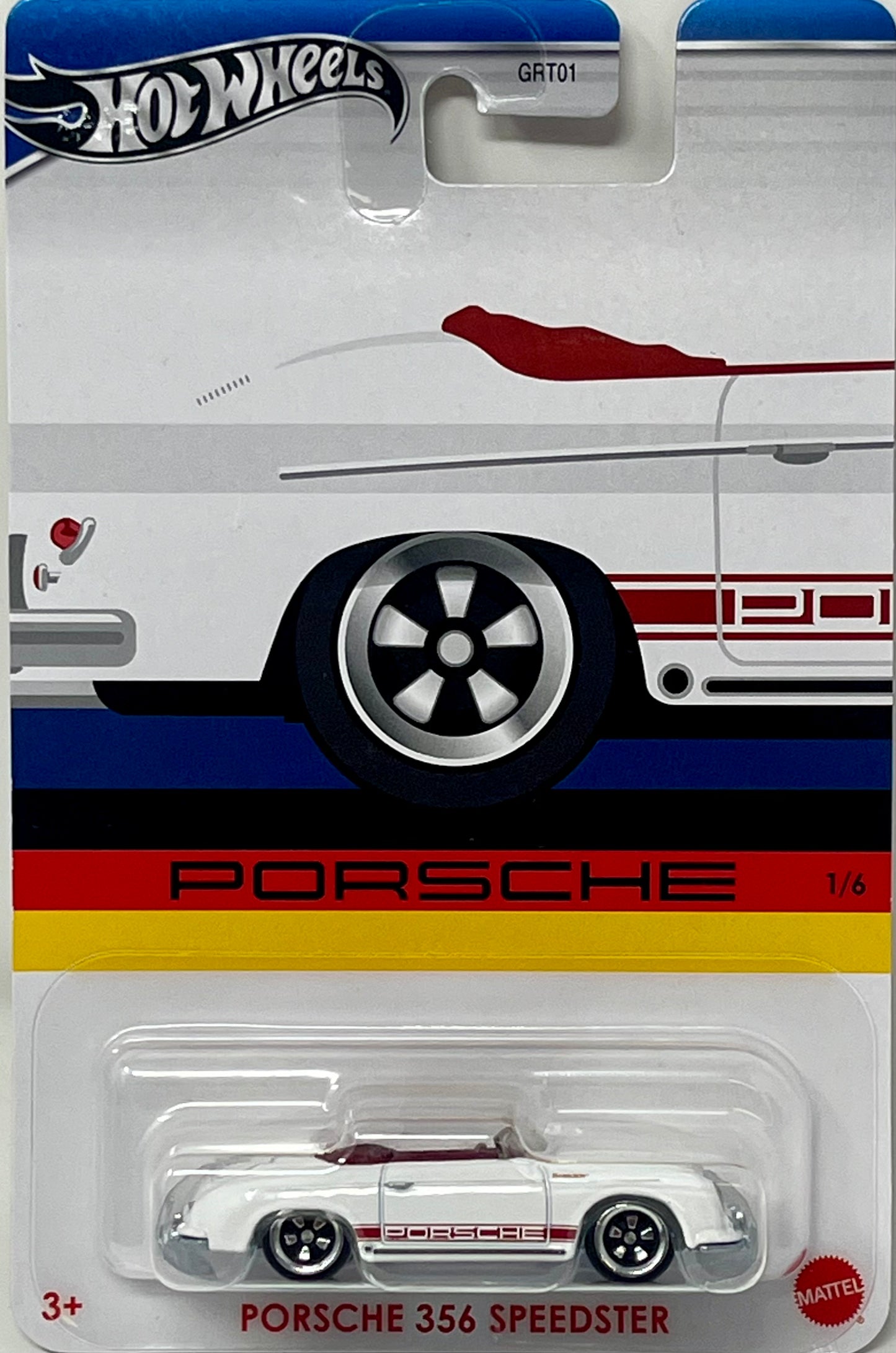 Hot Wheels Porsche 1/6 White Porsche 356 Speedster