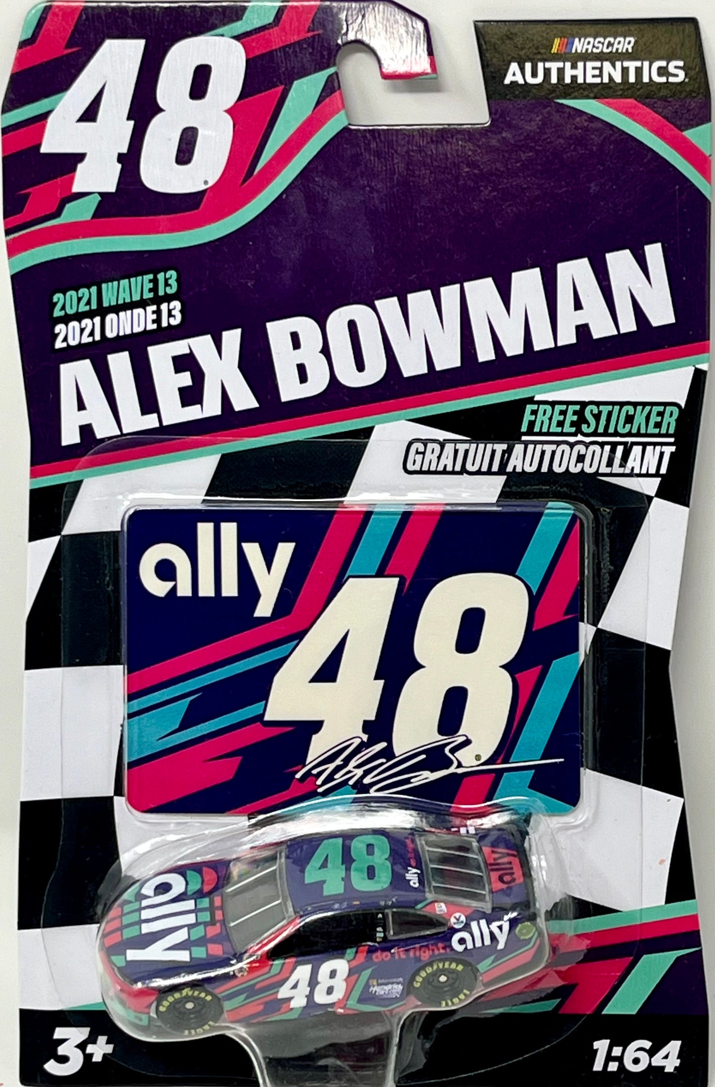 NASCAR Authentics Alex Bowman #48 Ally 1/64 Diecast 2021 Wave 13