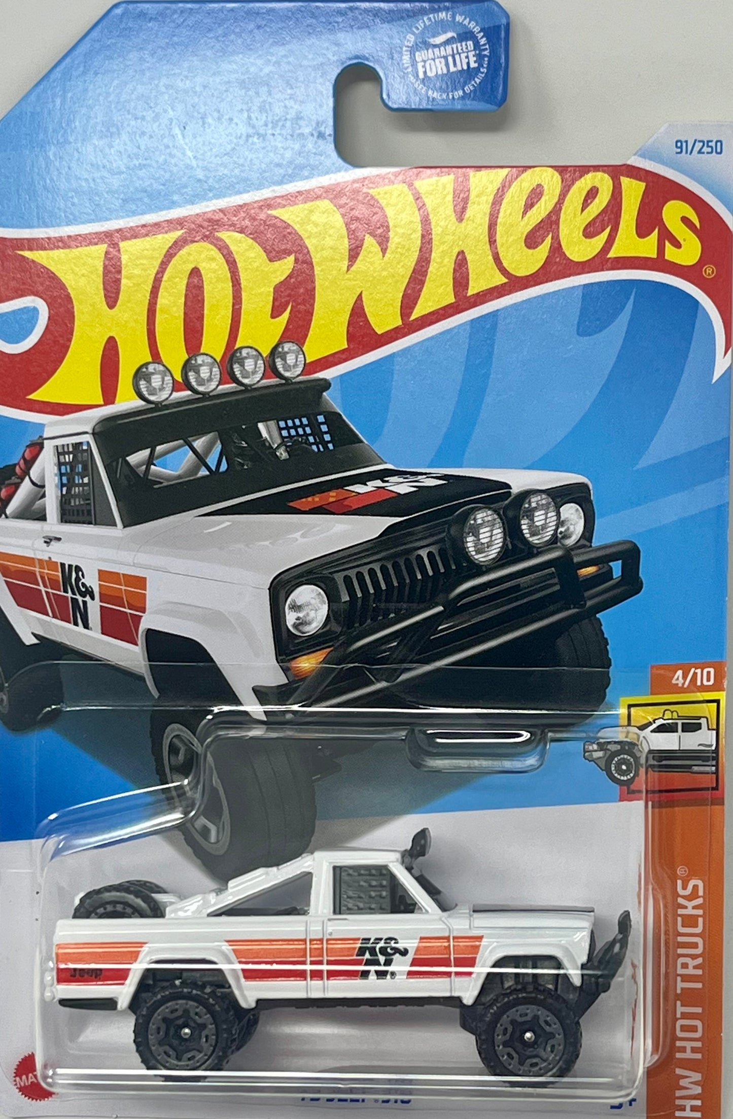 Hot Wheels ‘73 Jeep J10" White K&N HW Hot Trucks 4/10