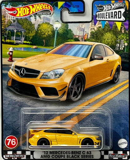 Hot Wheels Premium Boulevard #76 '12 Mercedes-Benz C63 AMG Coupe Black Series