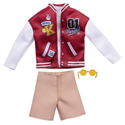 Barbie Fashion Pack for Ken Doll with Varsity Jacket, Shorts and Sunglasses