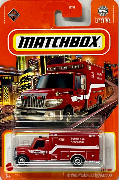 Matchbox #71 International® Terrastar® Ambulance RED | BOEING FIRE | FSC