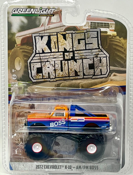 GreenLight KINGS OF CRUNCH 1972 Chevrolet K10 AM/PM BOSS 1:64 Monster Truck