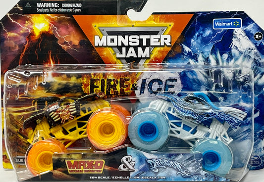 Monster Jam Fire & Ice Series Max-D & Dragon 1:64 Scale