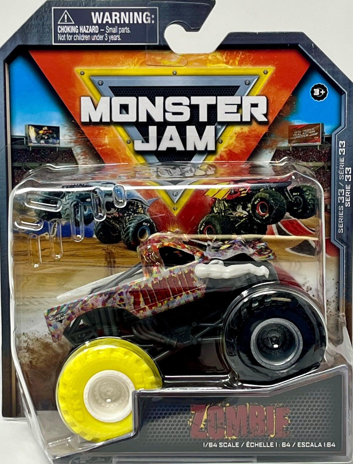 Monster Jam ZOMBIE Series 33 Multi-Colored Tires 1:64 Scale