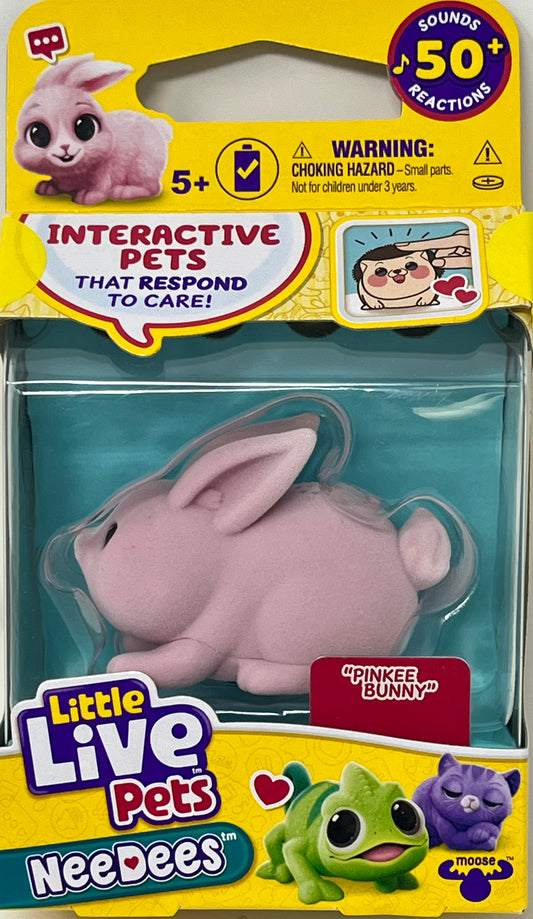 Needees Pinky Bunny Interactive Pet Little Live Pets