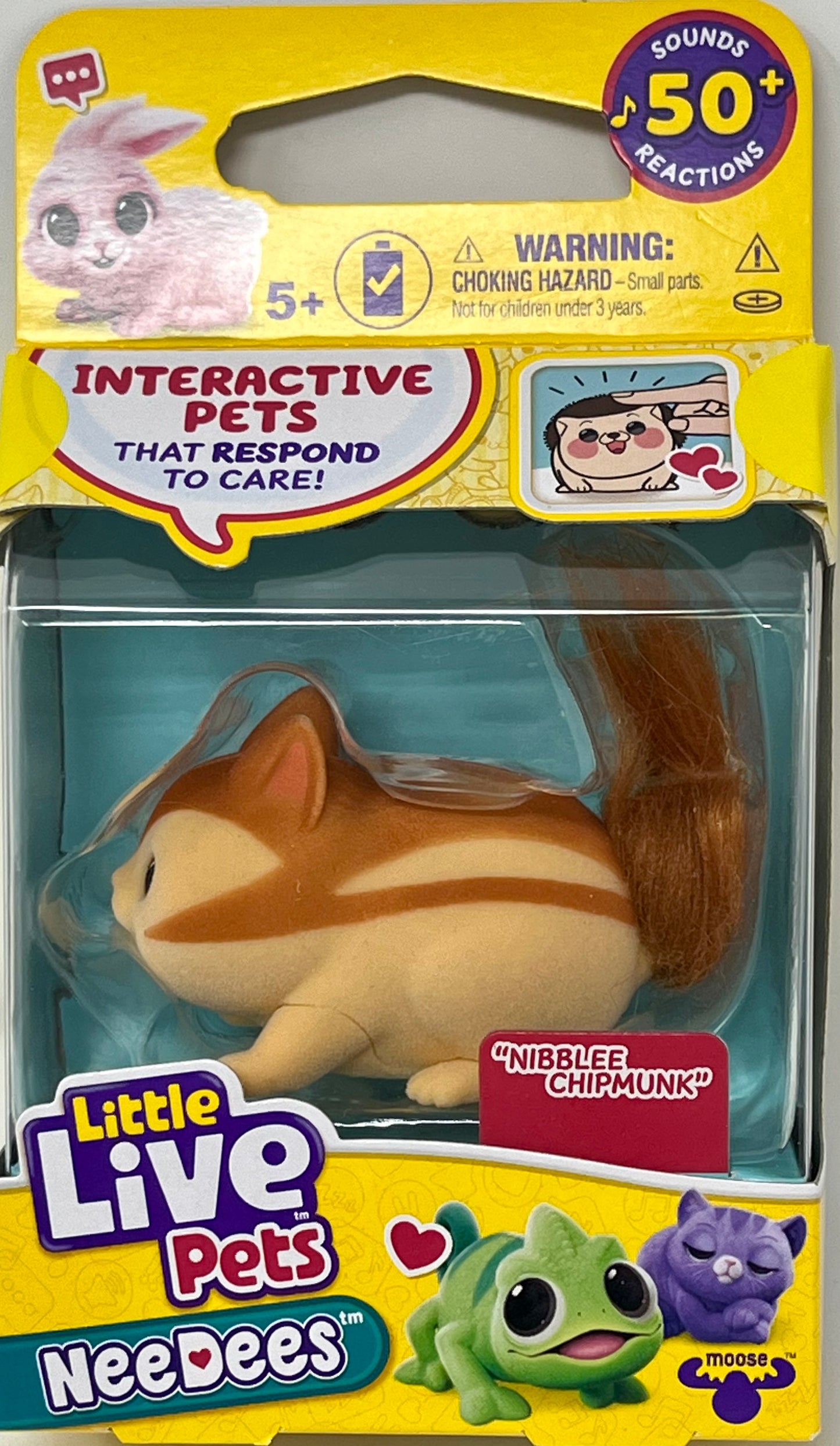 Little Live Pets NeeDees Nibblee Chipmunk Single Pack Interactive Pet Sounds