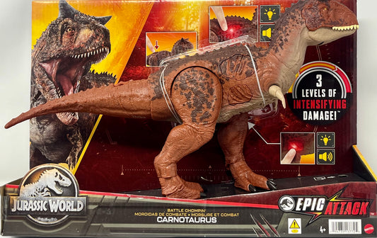 Jurassic World Battle Chompin' Carnotaurus Epic Attack Extreme Thrashing