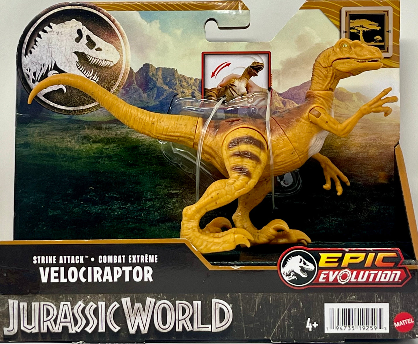 Jurassic World Epic Evolution Strike Attack Velociraptor Figure