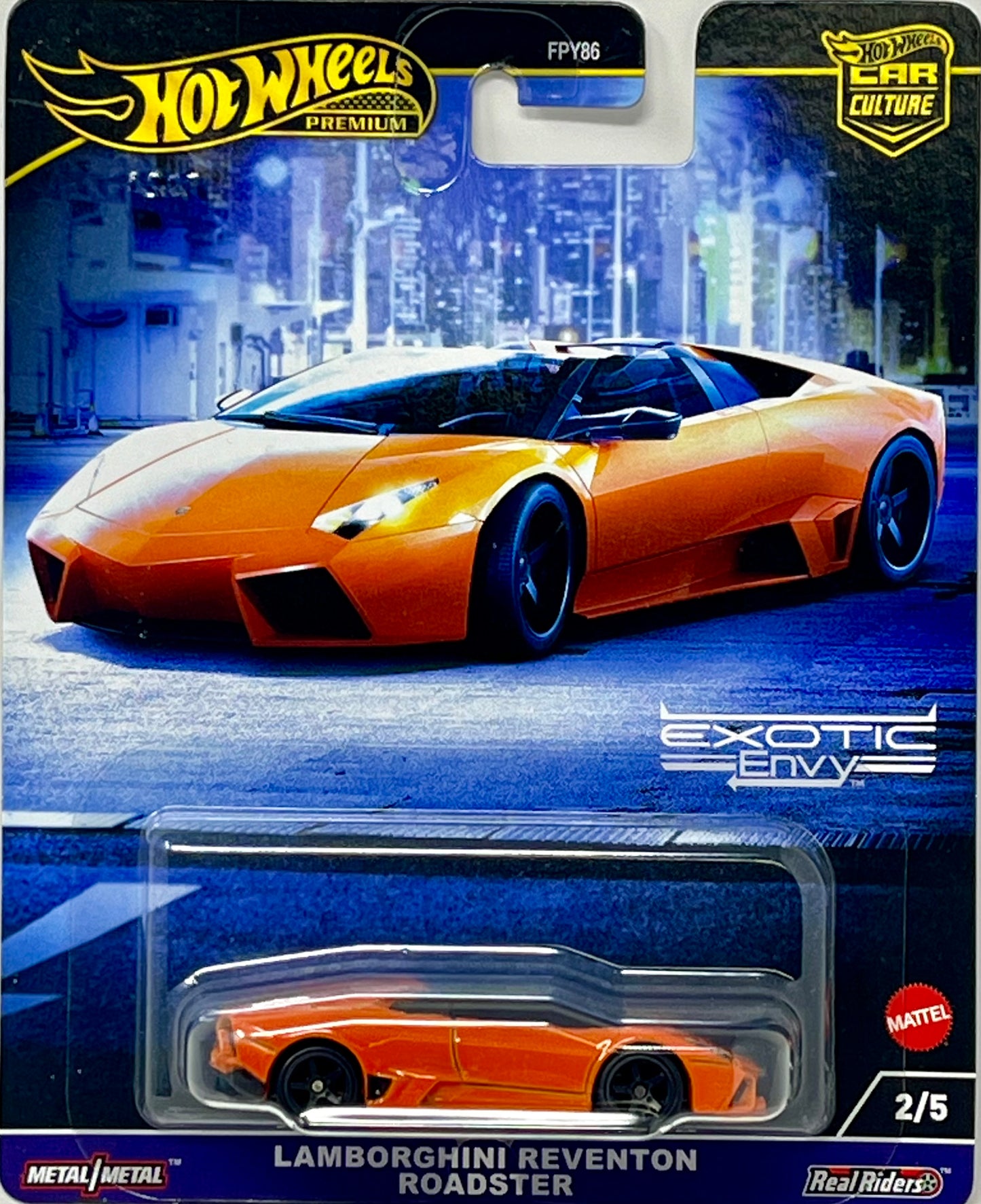 Hot Wheels Premium Car Culture 2024 Exotic Envy Lamborghini Reventon Roadster