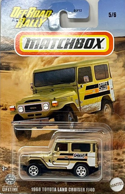 Matchbox Off Road Rally Series #5 1968 Toyota Land Cruiser FJ40 Gold