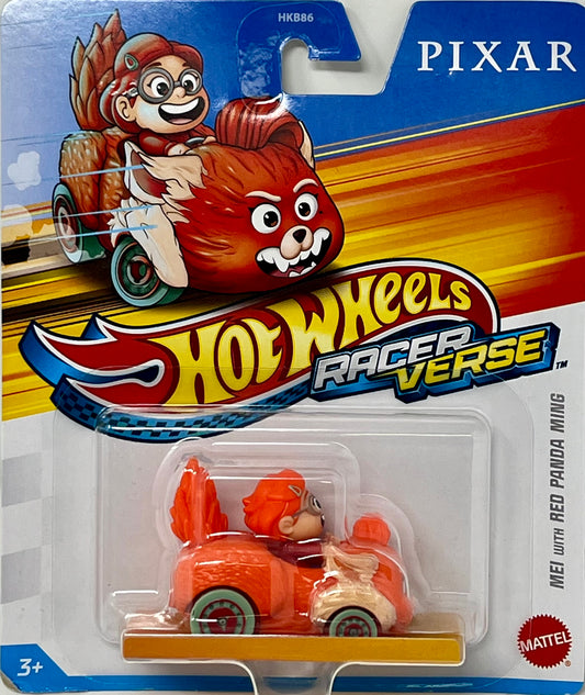 Hot Wheels Racer Verse MEI With RED PANDA MING Turning Red Racing Car