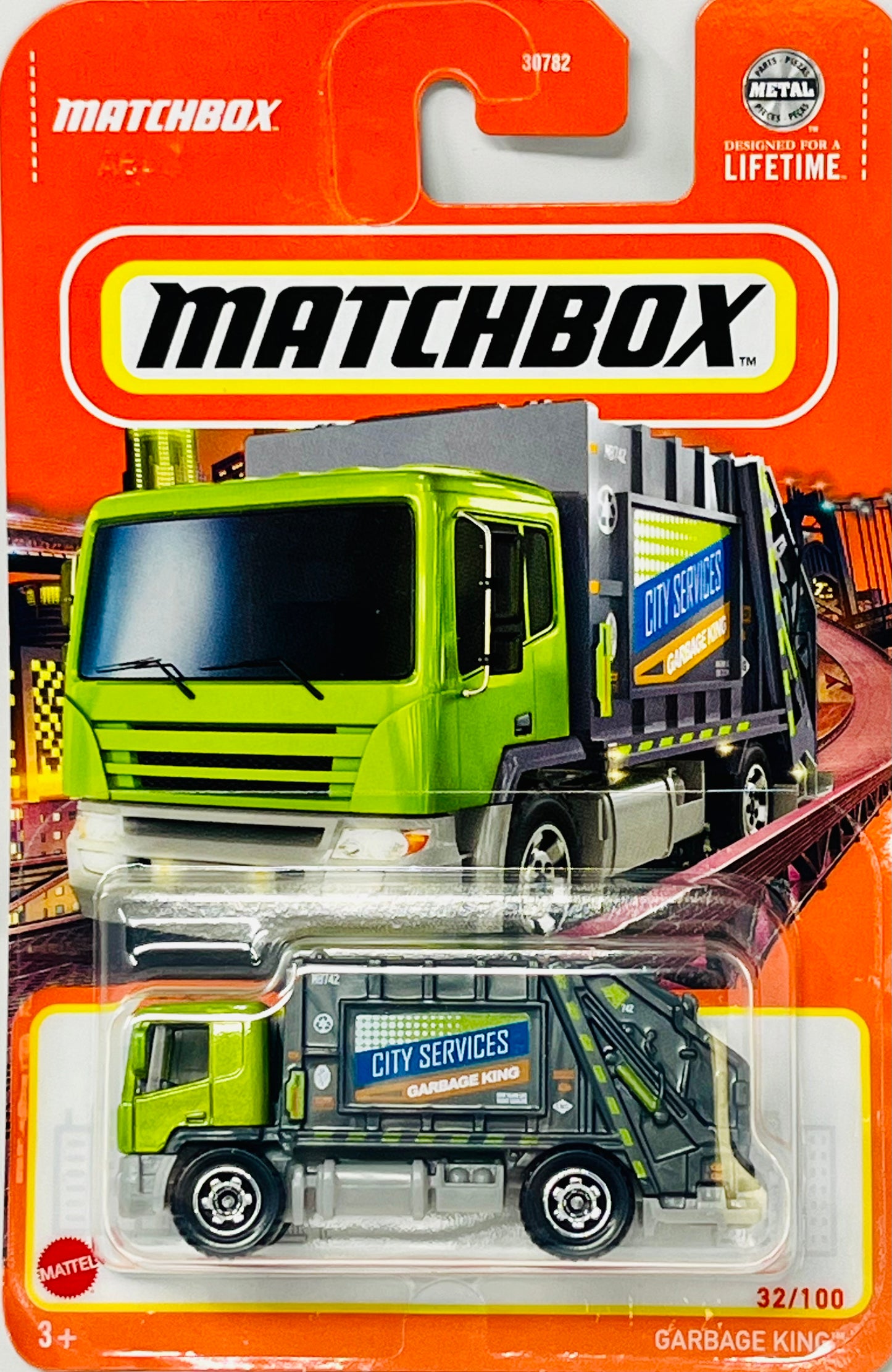 Matchbox 32/100 GARBAGE KING Green  City Services