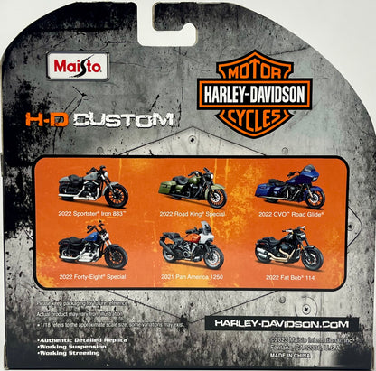 Maisto 2022 CVO Road Glide Harley Davidson Motorcycle Series 43 1/18 Scale