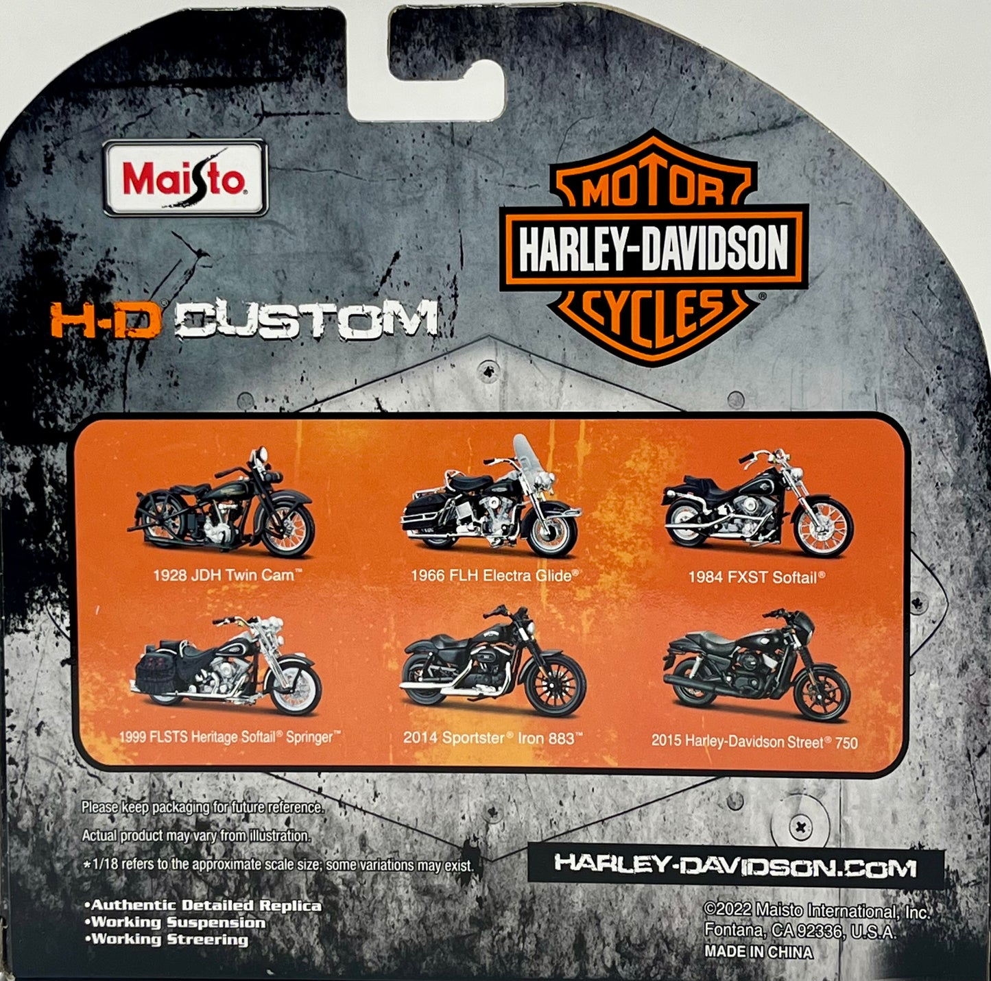 Maisto 1:18 Scale Harley Davidson H-D Custom Series 41  1928 JDH Twin Cam