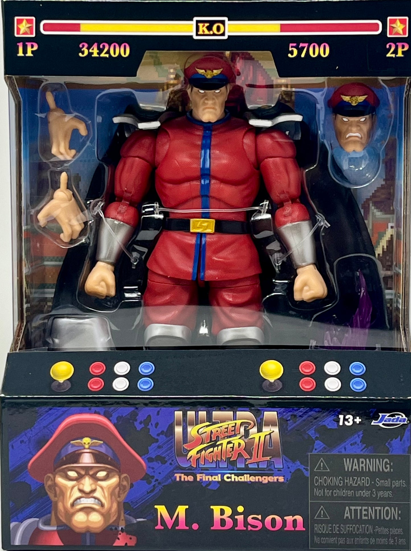 Jada Toys Street Fighter "M. Bison" w/ Accessories 6" Action Figure