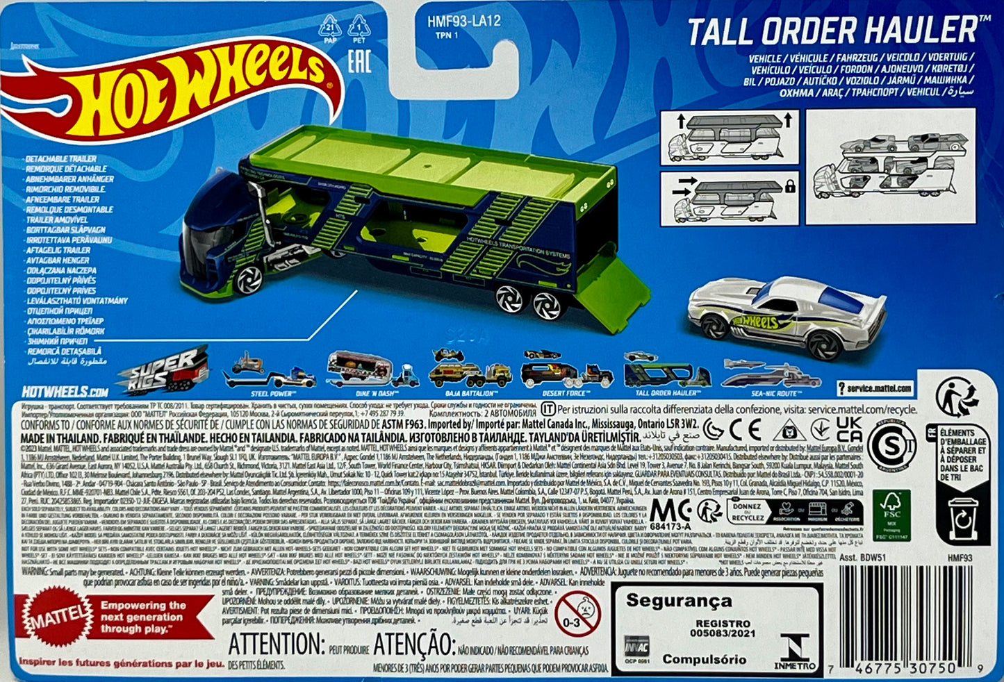 Hot Wheels Super Rigs Tall Order Hauler Green and Gray