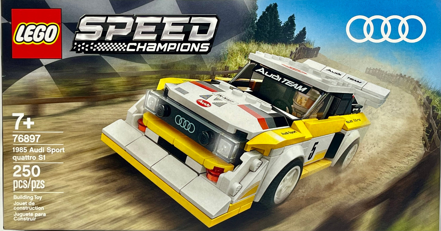 LEGO Speed Champions 1985 Audi Sport quattro S1 76897 Toy Cars for Kids Building Kit Featuring Driver Minifigure (250 Pieces)