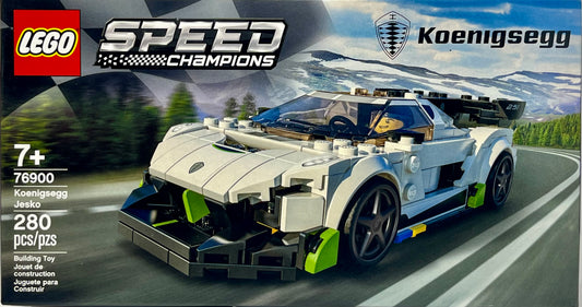 LEGO Speed Champions Koenigsegg Jesko 76900 Racing Sports Car Toy with Driver Minifigure, Racer Model Set for Kids