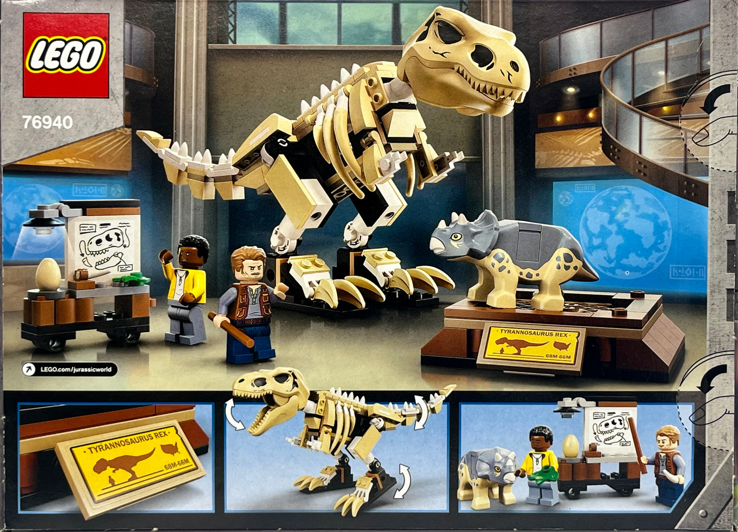 LEGO Jurassic World T. rex Dinosaur Fossil Exhibition 76940 Building Kit; Cool Toy Playset for Kids; (198 Pieces)