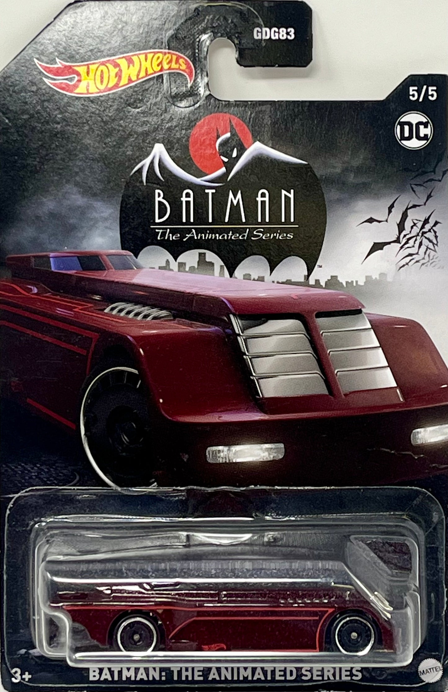 Hot Wheels - Batman: The Animated Series DC - 5/5 [Maroon]