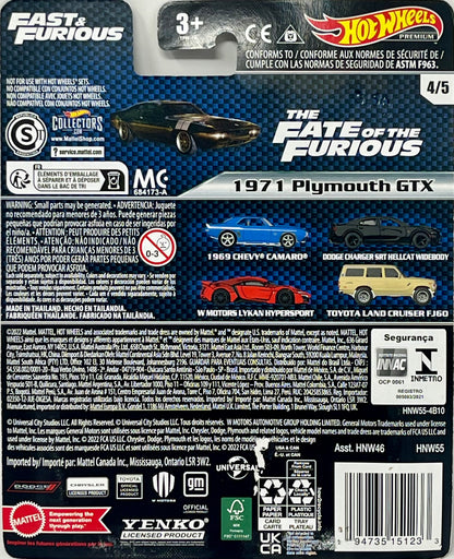 Hot Wheels 1971 Plymouth GTX Fast & Furious