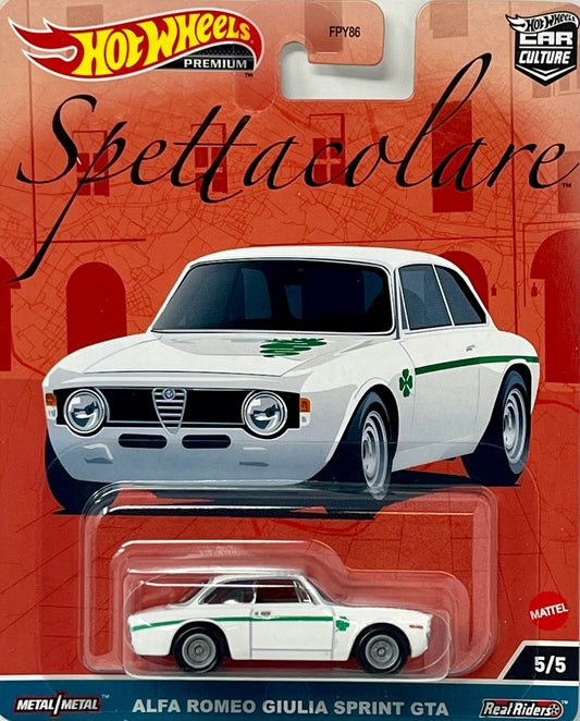 Hot Wheels Alfa Romeo -Giulai Sprint GTA, Car Culture Spettacolare 5/5 [White]