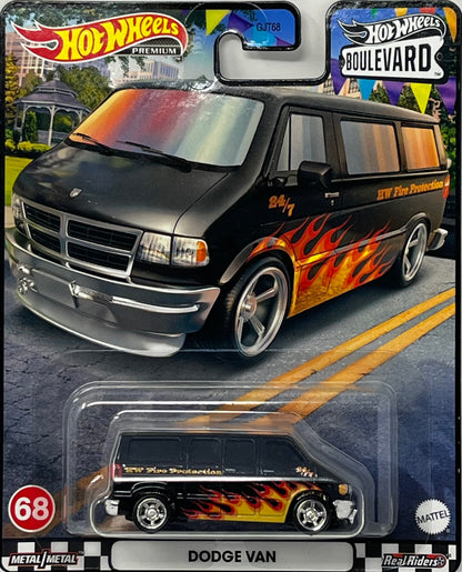 Hot Wheels 2023 Boulevard Black Dodge Van HW Fire Protection #68