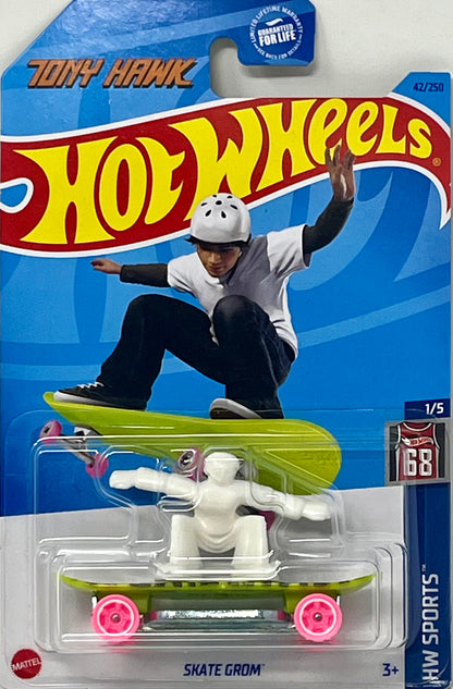 Hot Wheels Skate Grom, HW Sports 1/5 [White/Green/Pink] 42/250