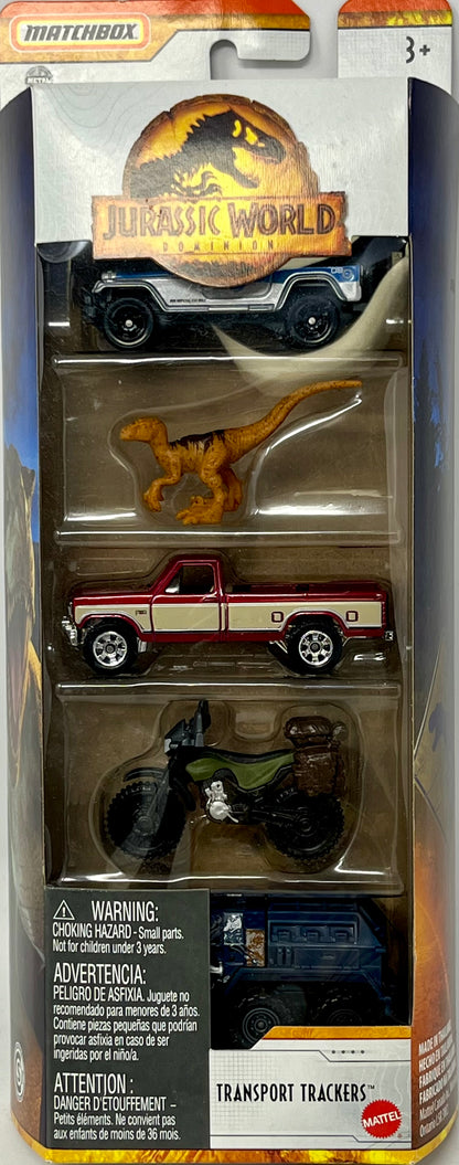 Matchbox Jurassic World 5 Pack Dominion (Transport Trackers)