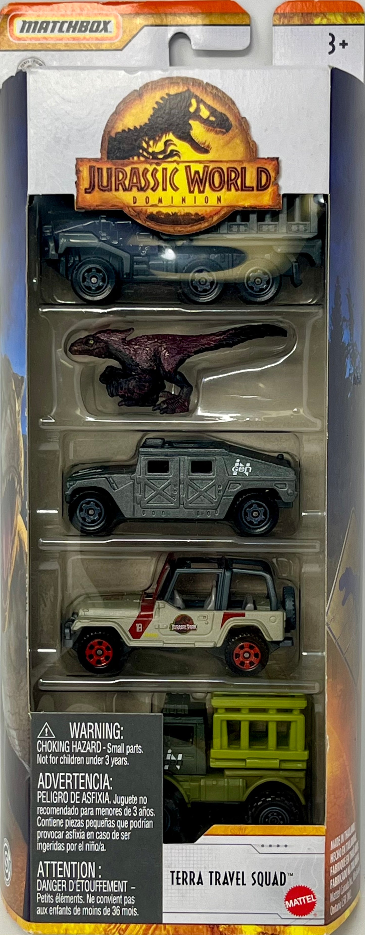 Matchbox Jurassic World 5 Pack Dominion (Terra Travel Squad)