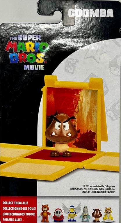 THE SUPER MARIO BROS. MOVIE 1.25 inch Mini Figure with Question Block with Sticker Combo Pack (Goomba)