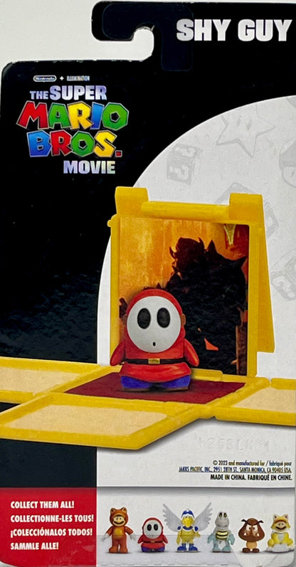 THE SUPER MARIO BROS. MOVIE 1.25 inch Mini Figure with Question Block with Sticker Combo Pack (Shy Guy)