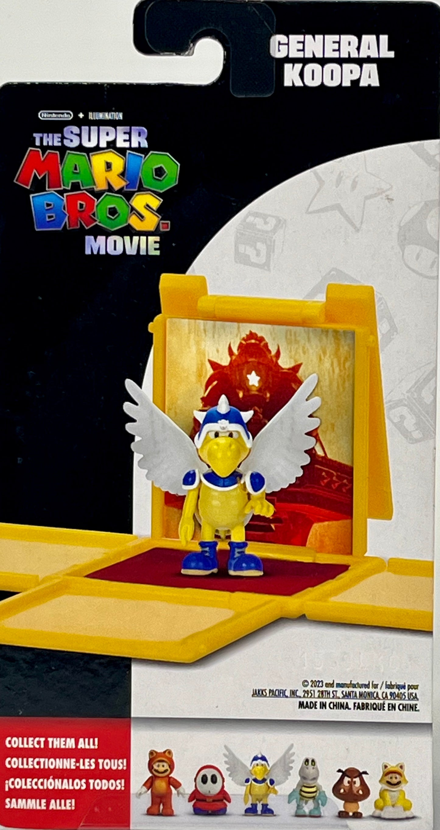 THE SUPER MARIO BROS. MOVIE 1.25 inch Mini Figure with Question Block with Sticker Combo Pack (General Koopa)