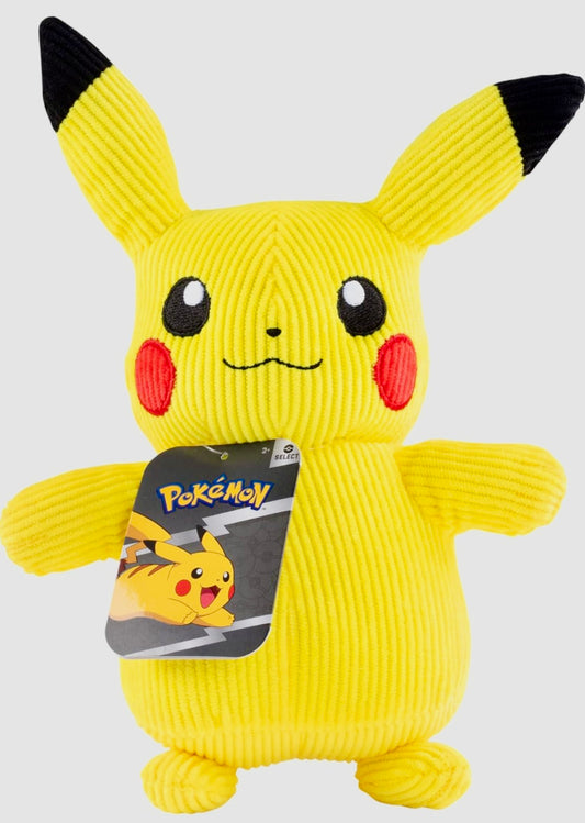 Pokémon 8" Pikachu Corduroy Fabric Plush - Officially Licensed - Quality Authentic & Soft Corduroy Stuffed Animal Toy - Limited Edition - Great Gift for Kids, Boys, Girls & Fans of Pokemon