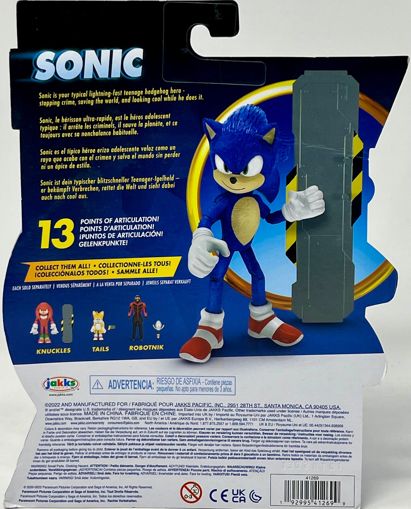 Sonic the Hedgehog 2 -Sonic Action Figure with Accessory