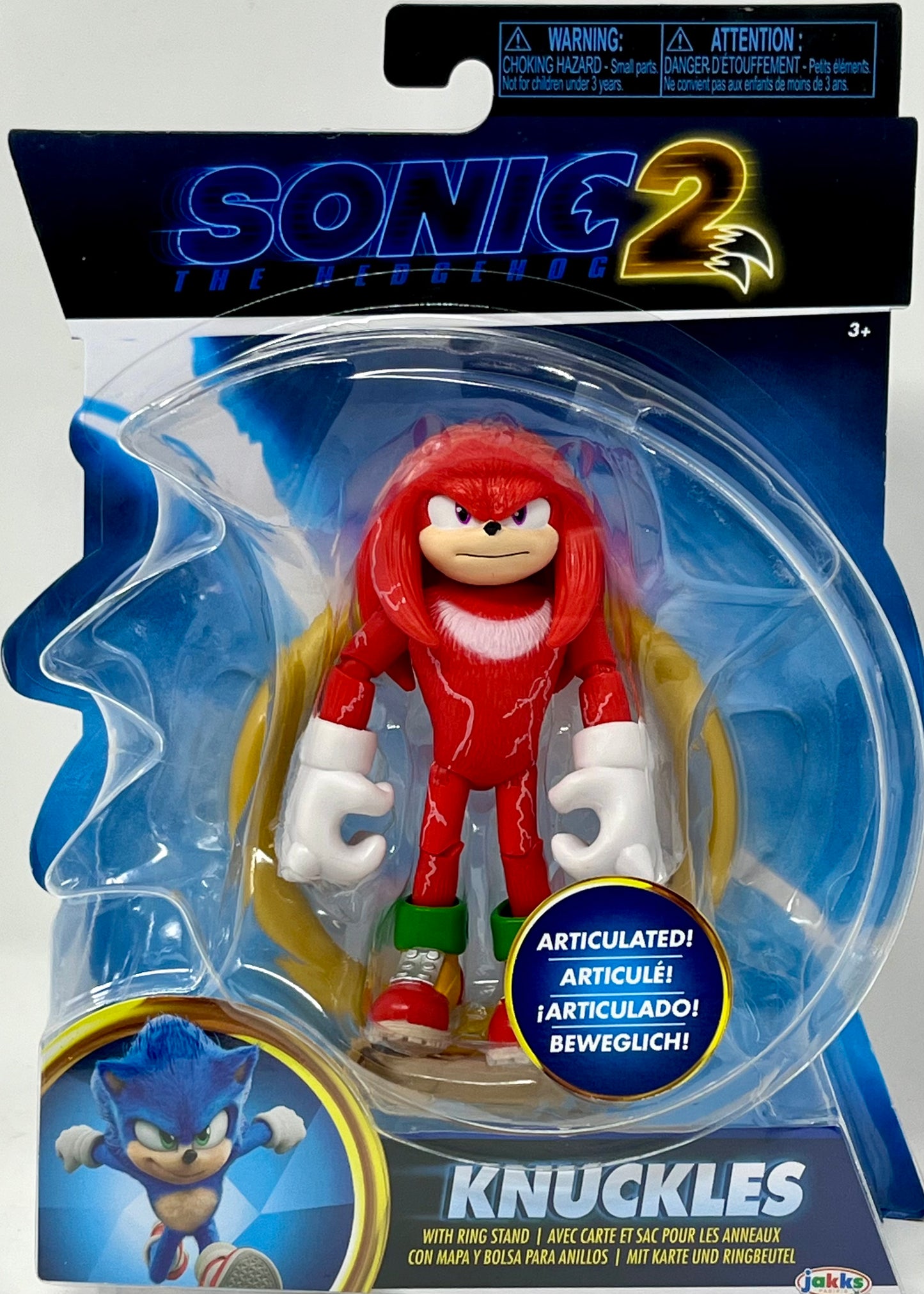 Sonic The Hedgehog Sonic the Hedgehog 2 The Movie 4'' Articulated Action Figure Collection Knuckles