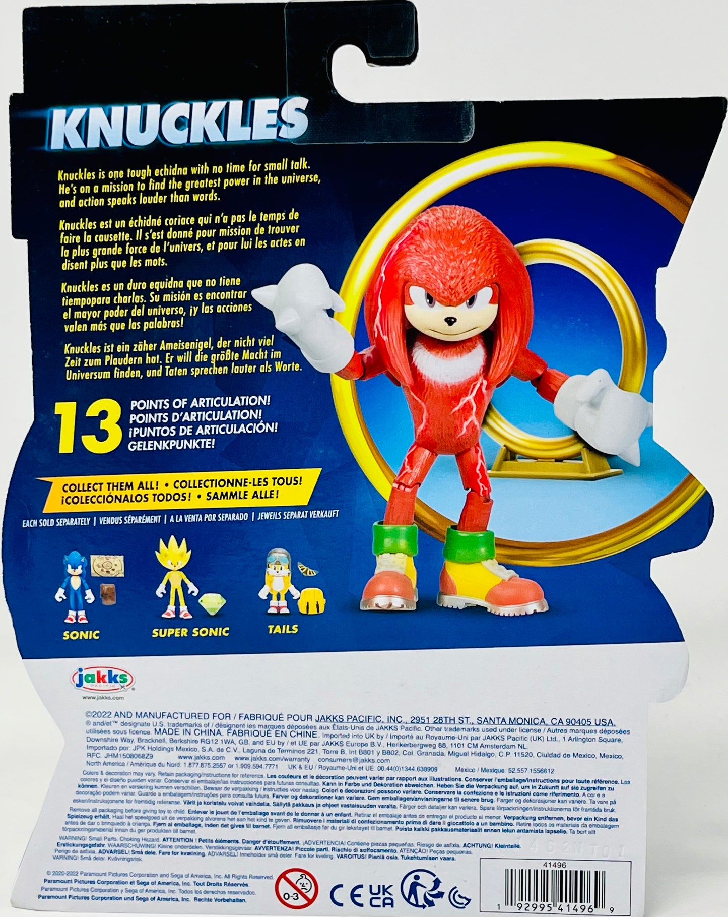 Sonic The Hedgehog Sonic the Hedgehog 2 The Movie 4'' Articulated Action Figure Collection Knuckles