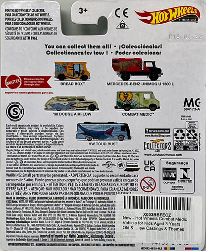 Hot Wheels Combat Medic Vehicle for Kids Aged 3 Years Old & Up & Collectors of Classic Toy Cars, Featuring New Castings & Themes