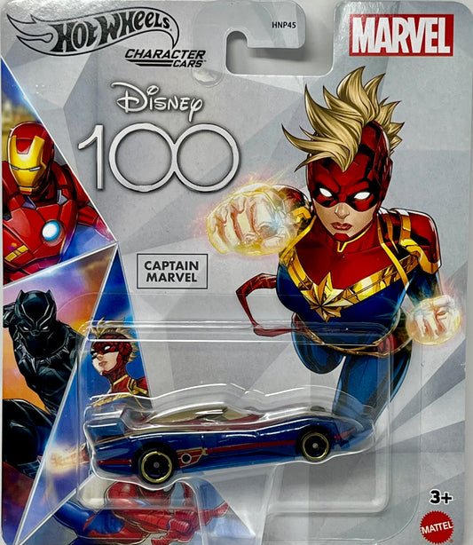 Hot Wheels Disney 100 Captain Marvel Character Car